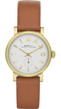Buy Shop Marc Jacobs Baker White Dial Brown Leather Strap Watch for Women - MBM1317 USA Online