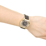 Buy Shop Marc Jacobs Henry Skeleton Black Dial Black Leather Strap Watch for Women - MBM1340 USA Online