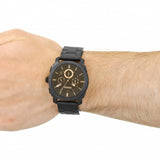 Buy Shop Fossil Machine Chronograph Black Dial Black Steel Strap Watch for Men - FS4682 USA Online