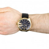 Buy Shop Diesel Mega Chief Chronograph Black Dial Black Leather Strap Watch For Men - DZ4344 USA Online