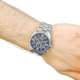 Buy Shop Hugo Boss Ambassador Chronograph Black Dial Silver Steel Strap Watch For Men - HB1513196 USA Online