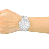 Buy Shop Guess Dazzler Diamonds Silver Dial Silver Steel Strap Watch for Women - W0335L1 USA Online