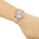 Buy Shop Emporio Armani Gianni T Bar Gunmetal Dial Beige Leather Strap Watch For Women - AR1681 USA Online