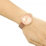Buy Shop Fossil Jacqueline Rose Gold Dial Rose Gold Steel Strap Watch for Women - ES3546 USA Online