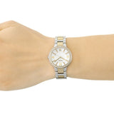 Buy Shop Fossil Virginia Silver Dial Two Tone Steel Strap Watch for Women - ES3503 USA Online