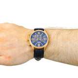 Buy Shop Hugo Boss Ambassador Chronograph Blue Dial Blue Leather Strap Watch For Men - HB1513320 USA Online