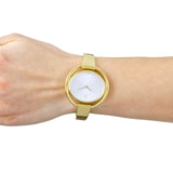 Buy Shop Calvin Klein Impetuous White Dial Gold Steel Strap Watch for Women - K4F2N516 USA Online