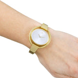 Buy Shop Calvin Klein Impetuous White Dial Gold Steel Strap Watch for Women - K4F2N516 USA Online