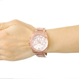 Buy Shop Michael Kors Brecken Chronograph Quartz Rose Gold Dial Rose Gold Steel Strap Watch For Women - MK6367 USA Online