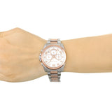 Buy Shop Michael Kors Brecken Chronograph White Dial Two Tone Steel Strap Watch For Women - MK6368 USA Online