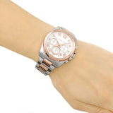 Buy Shop Michael Kors Brecken Chronograph White Dial Two Tone Steel Strap Watch For Women - MK6368 USA Online