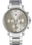 Buy Shop Tommy Hilfiger Chronograph Grey Dial Silver Steel Strap Watch for Men - 1710382 USA Online