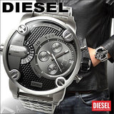 Buy Shop Diesel Little Daddy Chronograph Black Dial Silver Steel Strap Watch For Men - DZ7259 USA Online