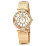 Buy Shop Guess Muse Quartz Silver Dial Rose Gold Steel Strap Watch For Women - W1008L3 USA Online