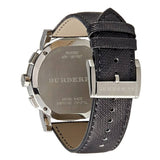 Burberry The City Grey Dial Black Leather Strap Watch for Men - BU9362