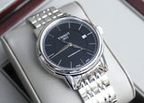 Buy Shop Tissot Classic Carson Powermatic 80 Black Dial Silver Steel Strap Watch For Men - T085.407.11.051.00 USA Online