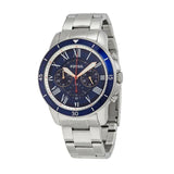Buy Shop Fossil Grant Sport Chronograph Blue Dial Silver Steel Strap Watch for Men - FS5238 USA Online