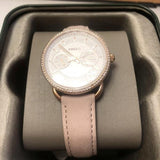 Buy Shop Fossil Tailor Quartz White Dial Pink Leather Strap Watch for Women - ES4393 USA Online