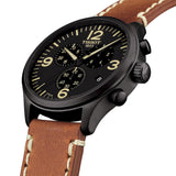 Buy Shop Tissot T Sport Chrono XL Black Dial Brown Leather Strap Watch For Men - T116.617.36.057.00 USA Online