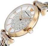 Buy Shop Emporio Armani Gianni T Bar White Dial Two Tone Steel Strap Watch For Women - AR8031 USA Online