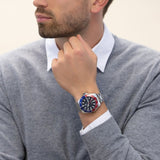 Buy Shop Tag Heuer Aquaracer GMT Caliber 7 Pepsi Black Dial Silver Steel Strap Watch for Men - WAY201F.BA0927 USA Online