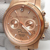 Buy Shop Michael Kors Paris Limited Edition Rose Gold Dial Steel Strap Watch for Women - MK5716 USA Online