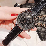 Buy Shop Guess Persuit Multifunction Black Dial Black Leather Strap Watch for Men - W0500G2 USA Online