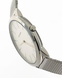 Buy Shop Calvin Klein Minimal Silver Dial Silver Mesh Bracelet Watch for Men - K3M21126 USA Online