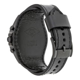Buy Shop Fossil Nate Chronograph Black Dial Black Leather Strap Watch for Men - JR1510 USA Online