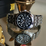 Buy Shop Fossil FB-03 Chronograph Black Dial Silver Steel Strap Watch for Men - FS5725 USA Online