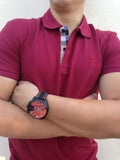 Buy Shop Diesel Mega Chief Quartz Black Dial Two Tone Leather Strap Watch For Men - DZ4305 USA Online