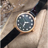 Buy Shop Marc Jacobs Betty Mother of Pearl Black Dial Black Leather Strap Watch for Women - MJ1513 USA Online