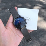 Buy Shop Fossil Neutra Chronograph Blue Dial Silver Mesh Bracelet Watch for Men - FS5383 USA Online