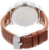 Buy Shop Diesel Mini Daddy Silver Dial Brown Leather Strap Watch For Men - DZ7309 USA Online