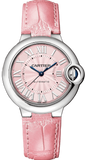 Buy Shop Cartier Ballon Blue De Cartier Pink Dial Pink Leather Strap Watch for Women - WSBB0031 USA Online