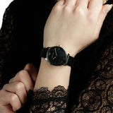 Buy Shop Emporio Armani Classic Quartz Black Dial Black Leather Strap Watch For Women - AR1600 USA Online
