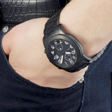 Buy Shop Marc Jacobs Larry Chronograph Black Dial Black Steel Strap Watch for Men - MBM5052 USA Online