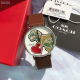 Buy Shop Coach Perry White Dial Brown Leather Strap Watch for Women - 14503514 USA Online