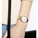 Buy Shop Marc Jacobs Baker White Dial Rose Gold Steel Strap Watch for Women - MBM3248 USA Online