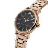 Buy Shop Marc Jacobs Roxy Black Dial Rose Gold Steel Strap Watch for Women - MJ3569 USA Online