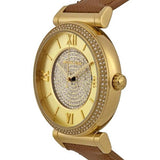 Buy Shop Michael Kors Catlin Champagne Dial Brown Leather Strap Watch for Women - MK2375 USA Online