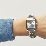 Buy Shop Guess Vanity Silver Dial Silver Steel Strap Watch for Women - W1029L1 USA Online
