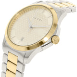 Buy Shop Gucci G Timeless Quartz Silver Dial Two Tone Steel Strap Watch For Men - YA126450 USA Online