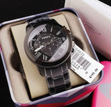Buy Shop Fossil Grant Chronograph Black Dial Black Steel Strap Watch for Men - FS4832 USA Online
