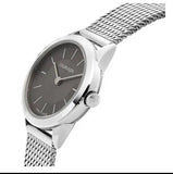 Buy Shop Calvin Klein Minimal Grey Dial Silver Mesh Bracelet Watch for Women - K3M23124 USA Online