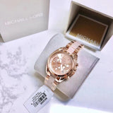 Buy Shop Michael Kors Bradshaw Rose Gold Dial Two Tone Steel Strap Watch for Women - MK6066 USA Online