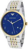 Buy Shop Emporio Armani Classic Quartz Blue Dial Two Tone Steel Strap Watch For Men - AR1868 USA Online