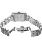 Buy Shop Burberry Nova Check Square White Dial Silver Steel Strap Watch for Women - BU1572 USA Online