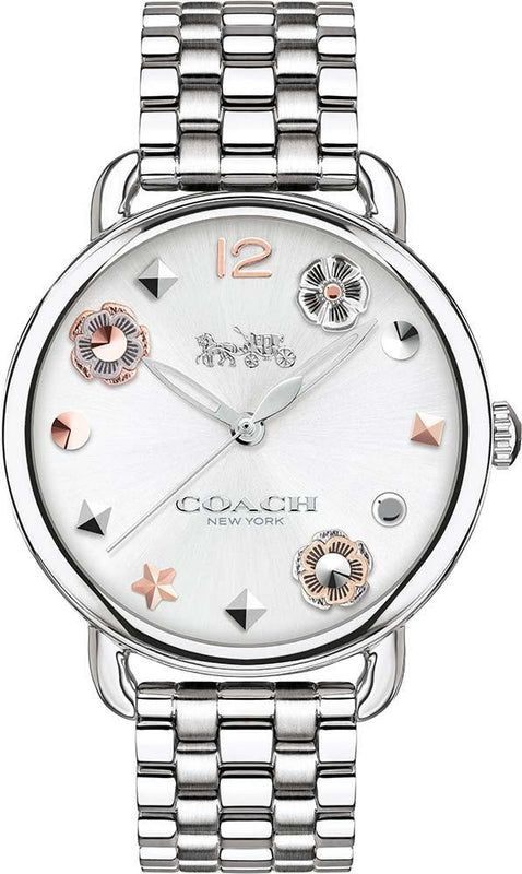 Buy Shop Coach Delancey White Dial Silver Steel Strap Watch for Women - 14502810 USA Online