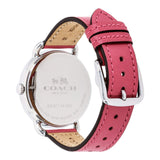 Buy Shop Coach Delancey White Dial Pink Leather Strap Watch for Women - 14502717 USA Online